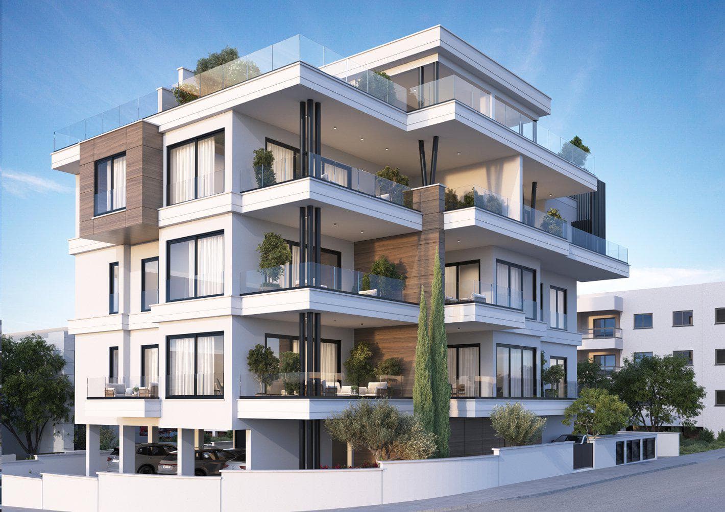 Residence with a parking close to the beach