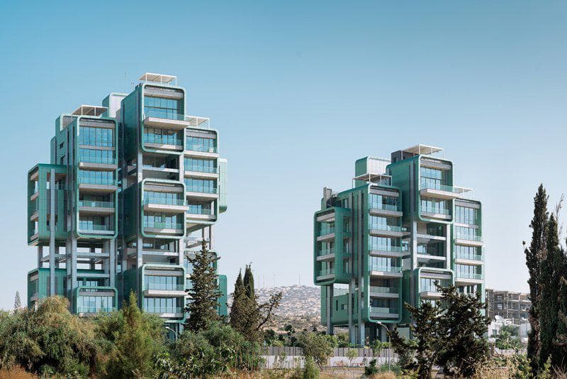 Gated residence with a swimming pool and lounge areas at 75 meters from the sea, Agios Tychonas