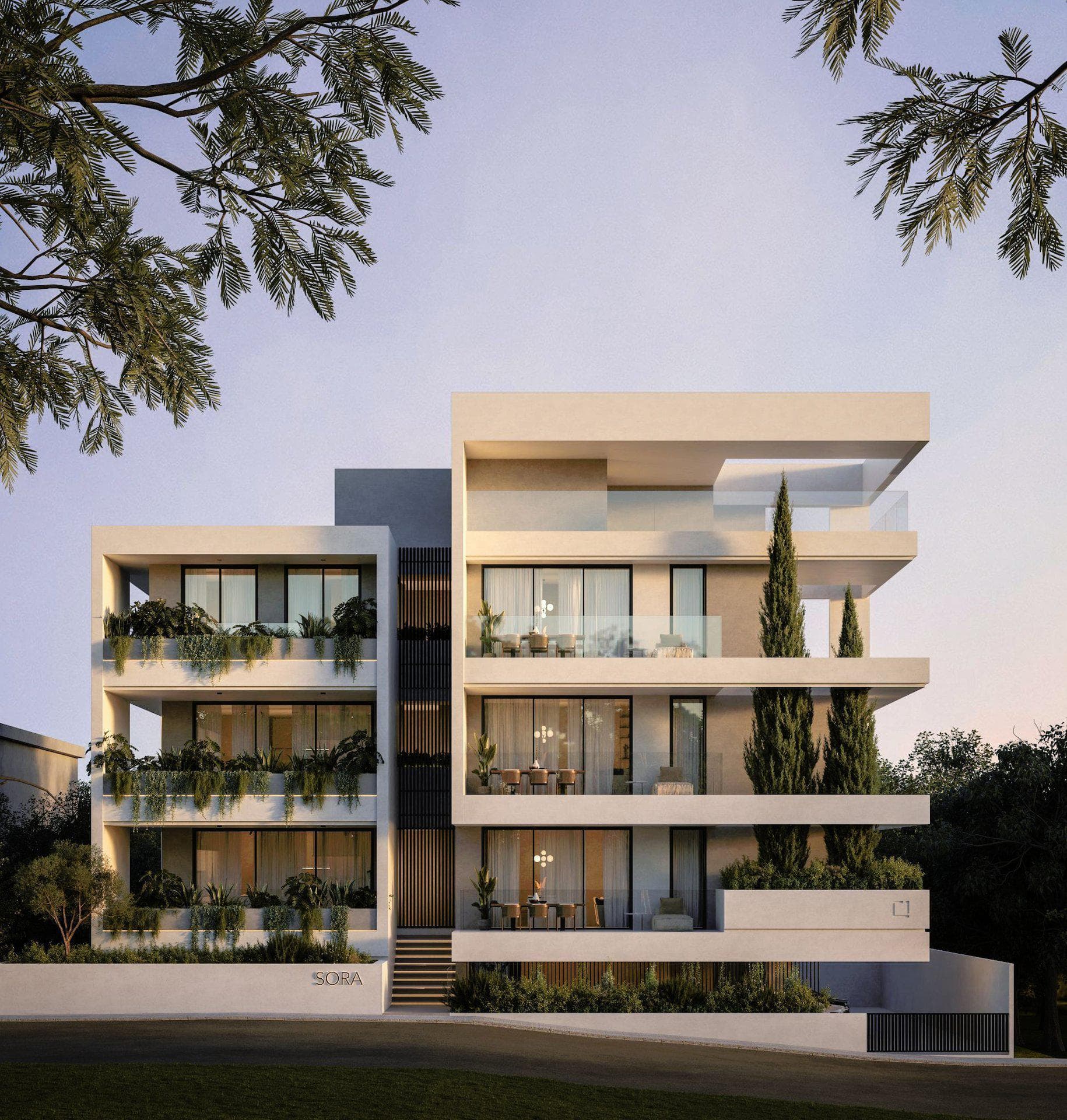 New residence in a prestigious residential area, close to the sea
