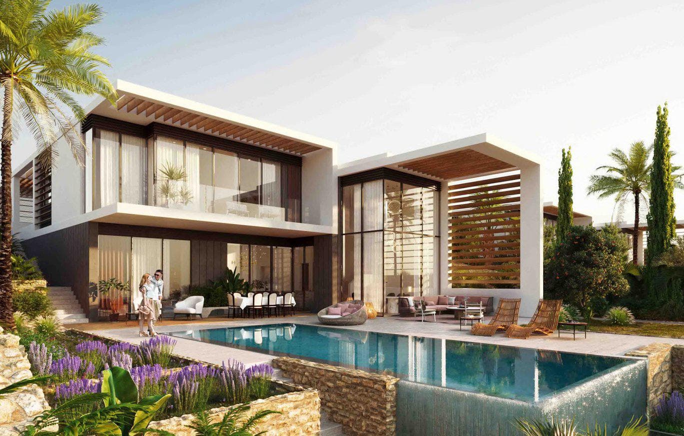 Gated complex of villas with swimming pools, gardens and panoramic views, Paphos