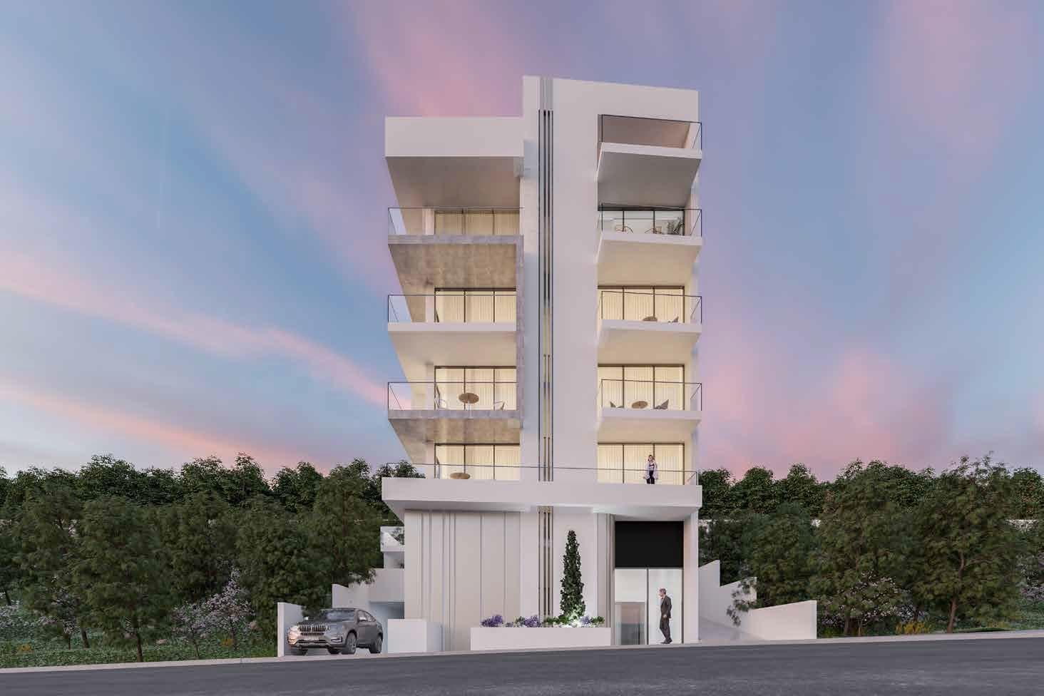 New low-rise residence with a parking close to the center of Nicosia