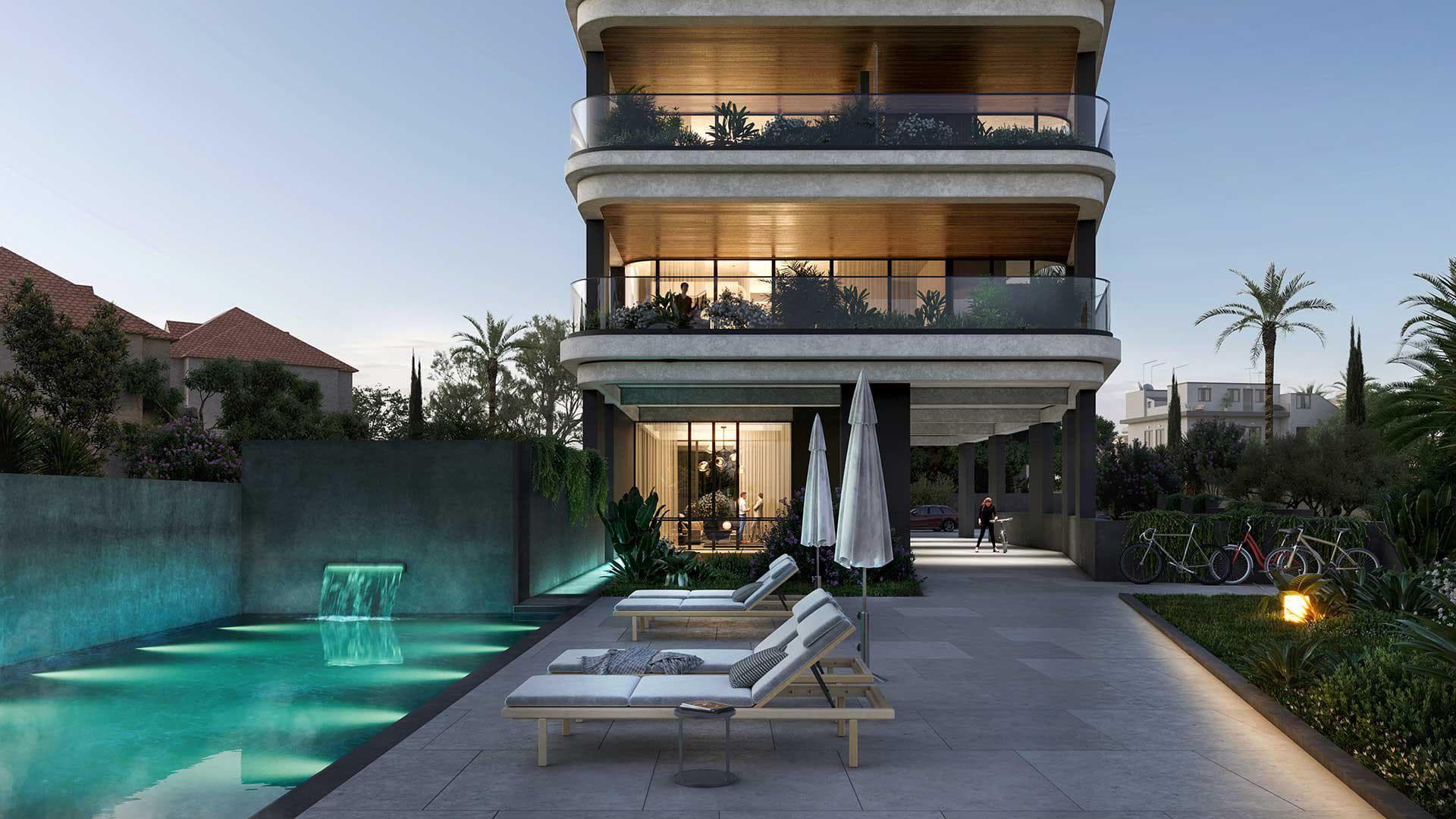 New residence with a panoramic view on the first sea line, Limassol