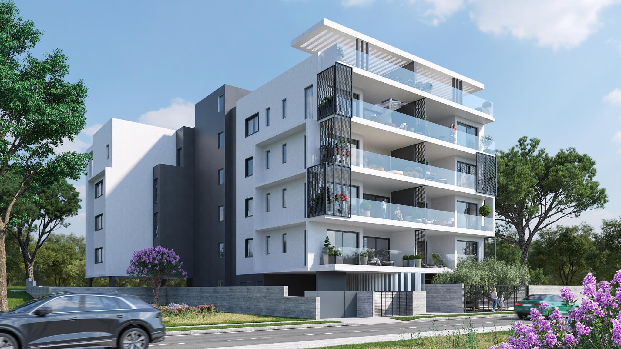 New apartments in a small prestigious residential complex, the center of Paphos