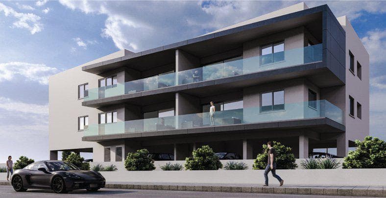 New low-rise residence with a parking