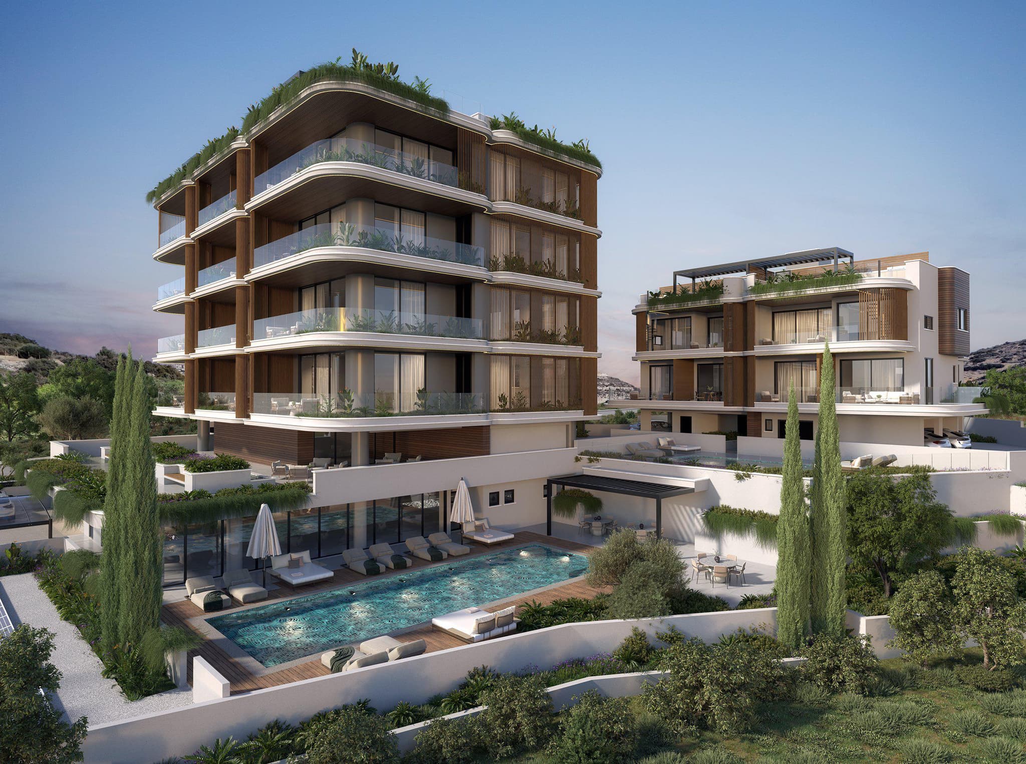 Residence with a swimming pool in a prestigious area, Agios Tychonas