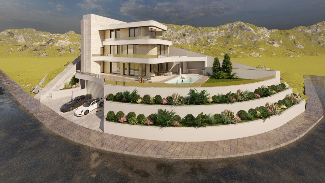 New villa with a swimming pool, Agios Tychonas