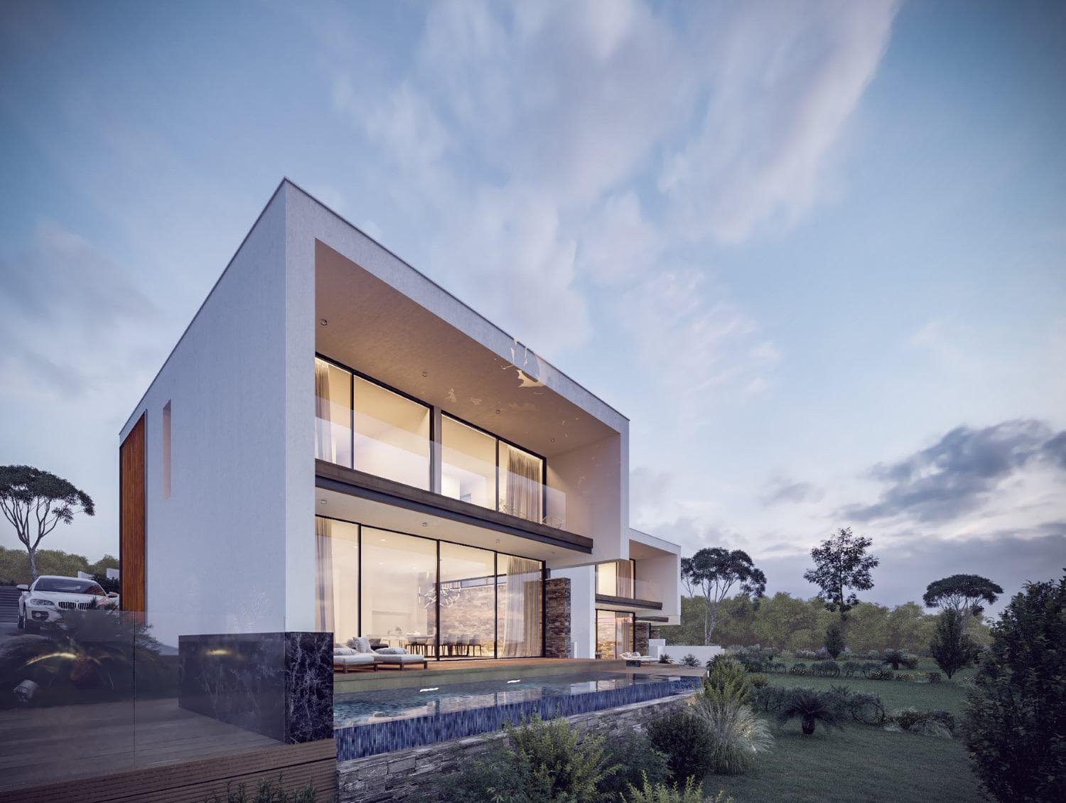 Modern residence with a direct access to beach