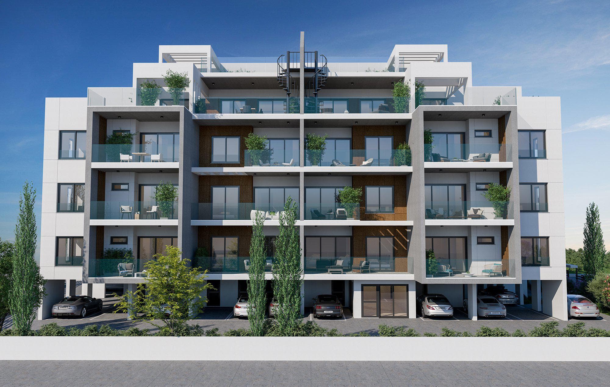Gated residence with green areas and a parking in the heart of Limassol