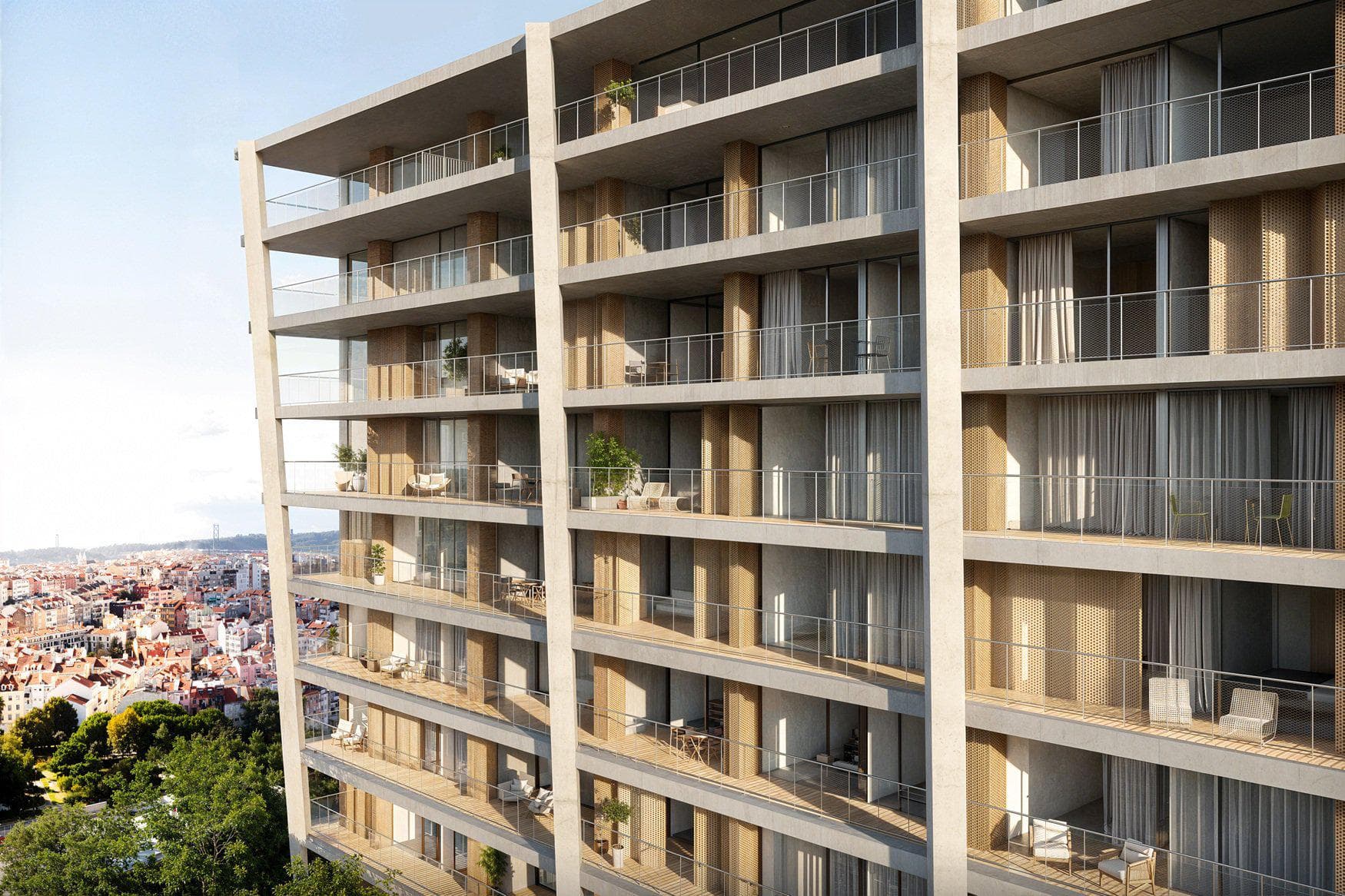 New apartments in a complex with a swimming pool and spa