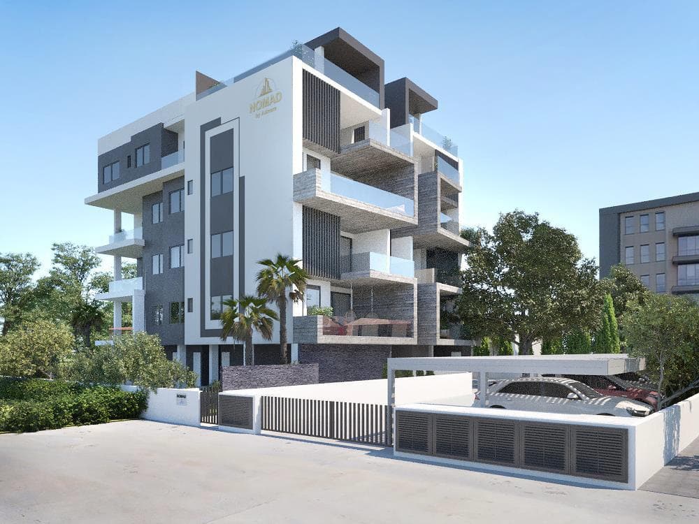 Modern gated residence with a swimming pool near the beach, Germasoyia