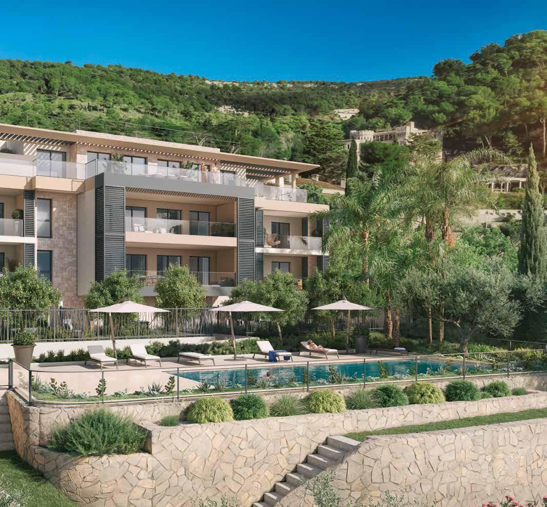 First-class residential complex with a swimming pool, a garden and panoramic sea views in Eze, Cote d'Azur
