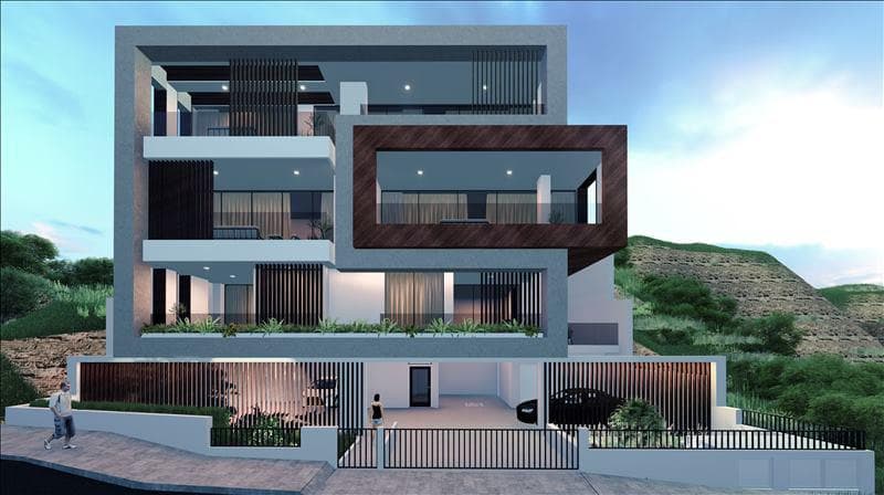 New residence with a panoramic view in a picturesque area of Larnaca