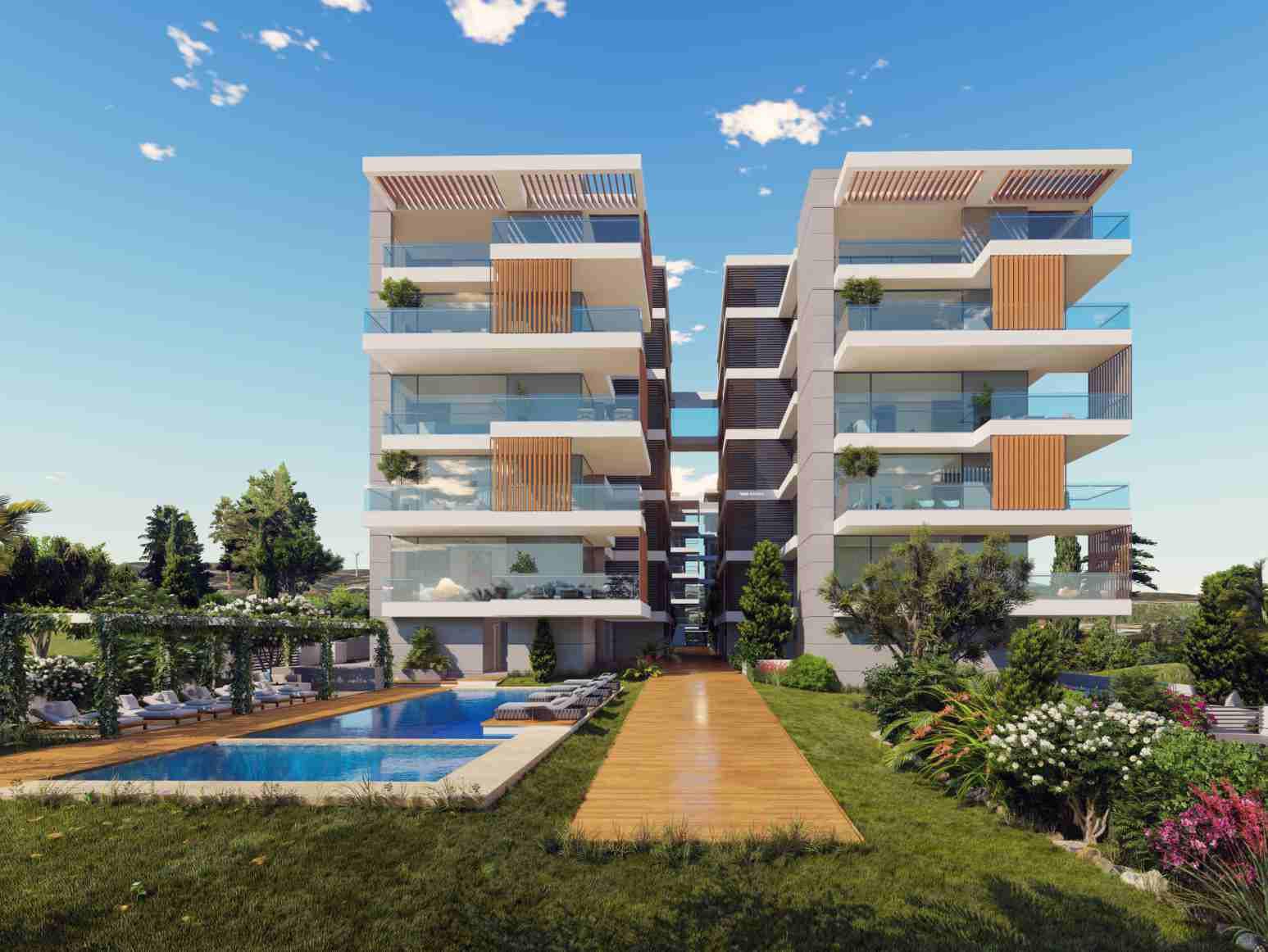 New apartment complex with swimming pools in Anavargos, Paphos