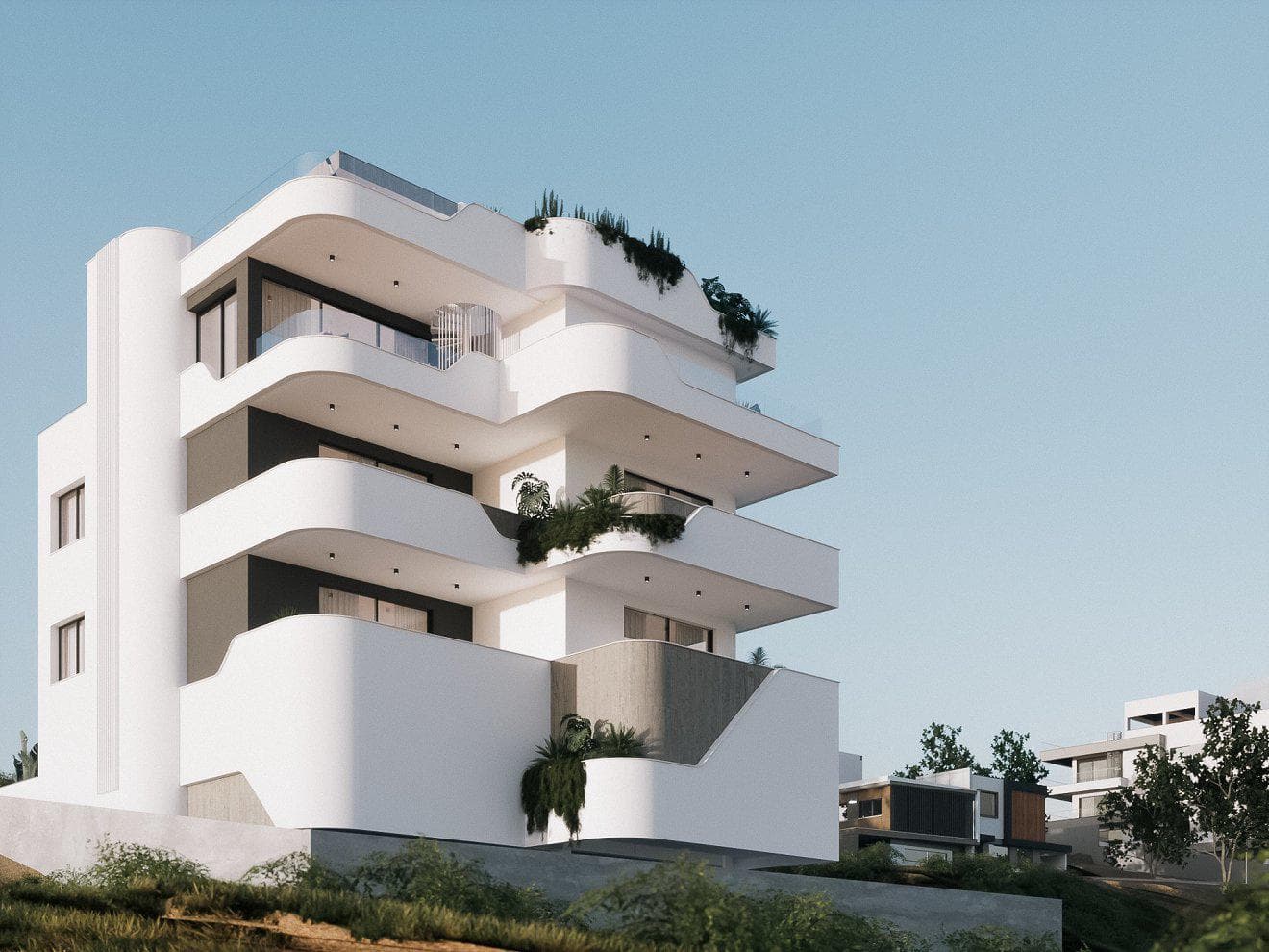 New residence with a sea view close to the coast, in a popular area, Limassol