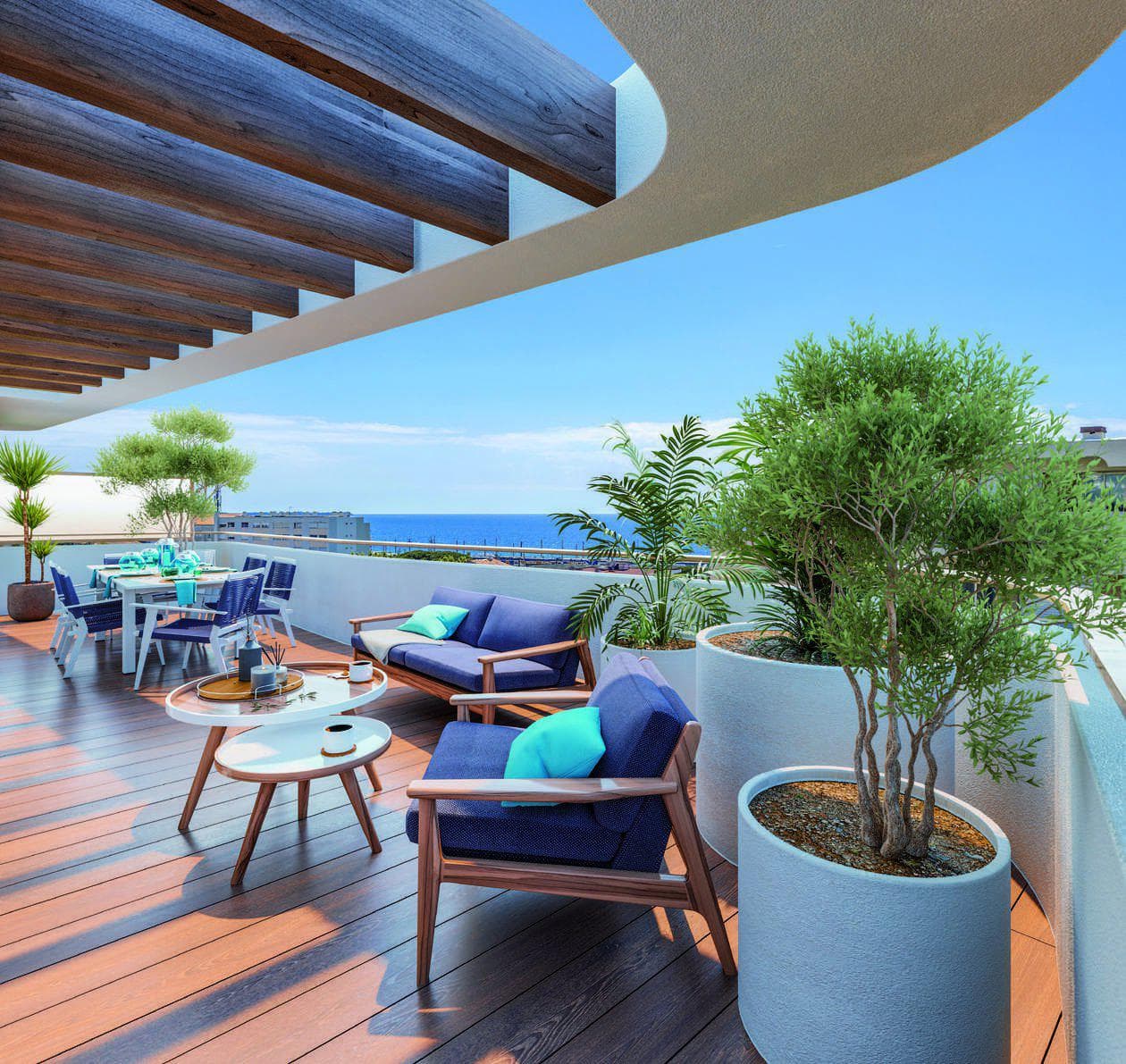 New residential complex with a lush garden in Cannes, Cote d'Azur