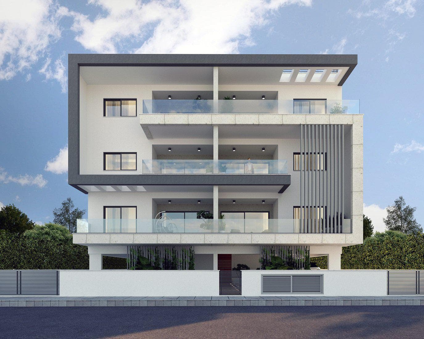 Modern residence with a garden near the port and the water park, Limassol