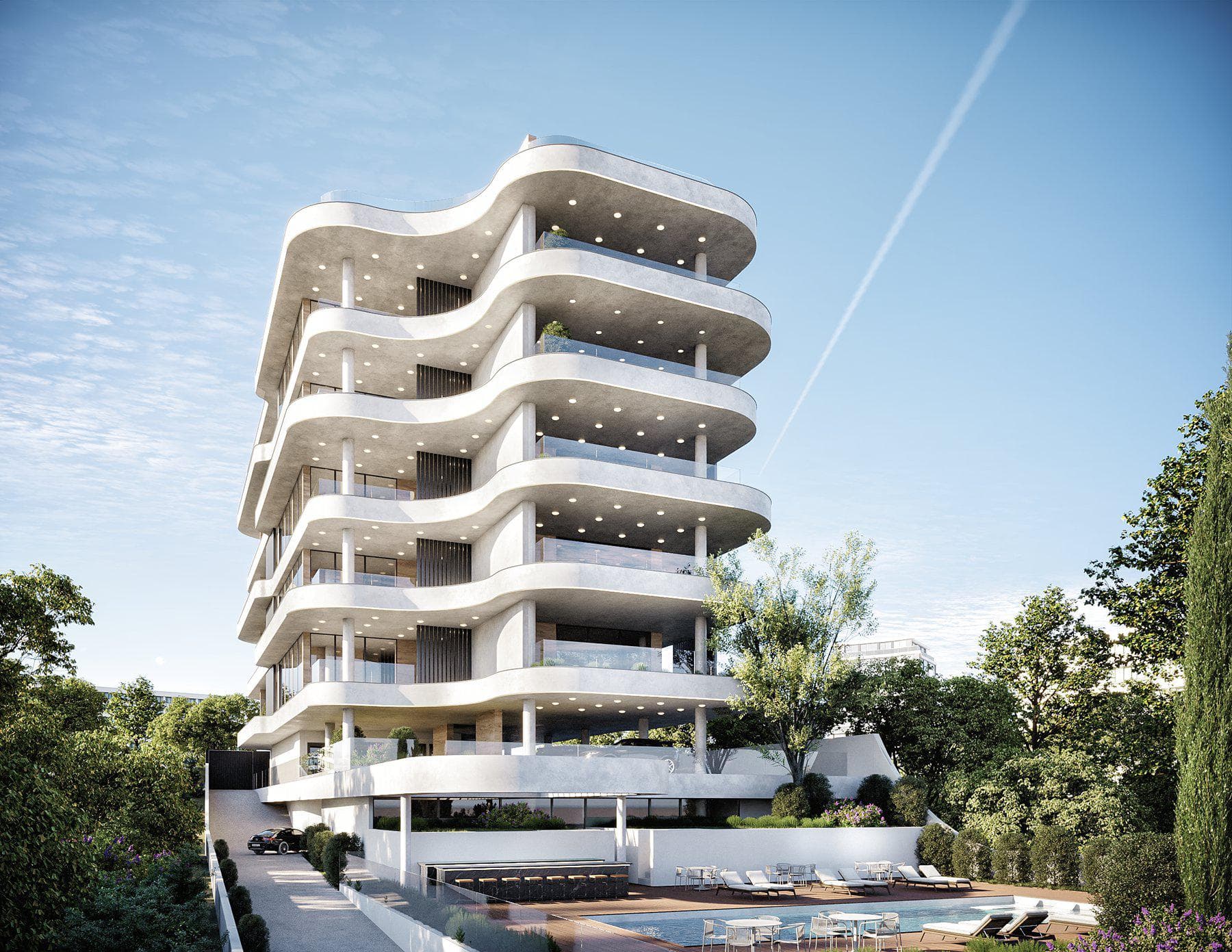 New residence with a swimming pool at 50 meters from the sea, Agios Tychonas