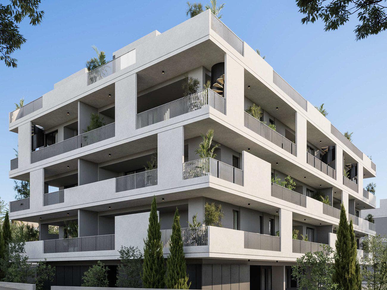 Residential complex with a swimming pool near a school, Agios Athanasios