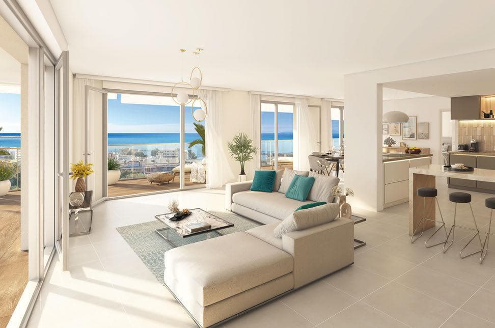 Spacious apartments with panoramic sea views in a new complex, Saint-Laurent-du-Var, Cote d'Azur