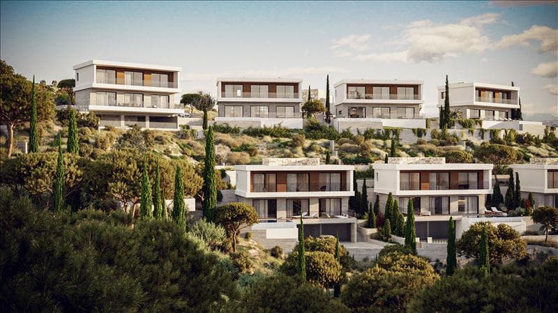New complex of furnished villas with panoramic views