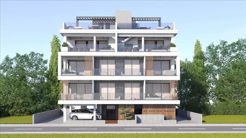 New residence with a parking and a view of the mountains near the airport