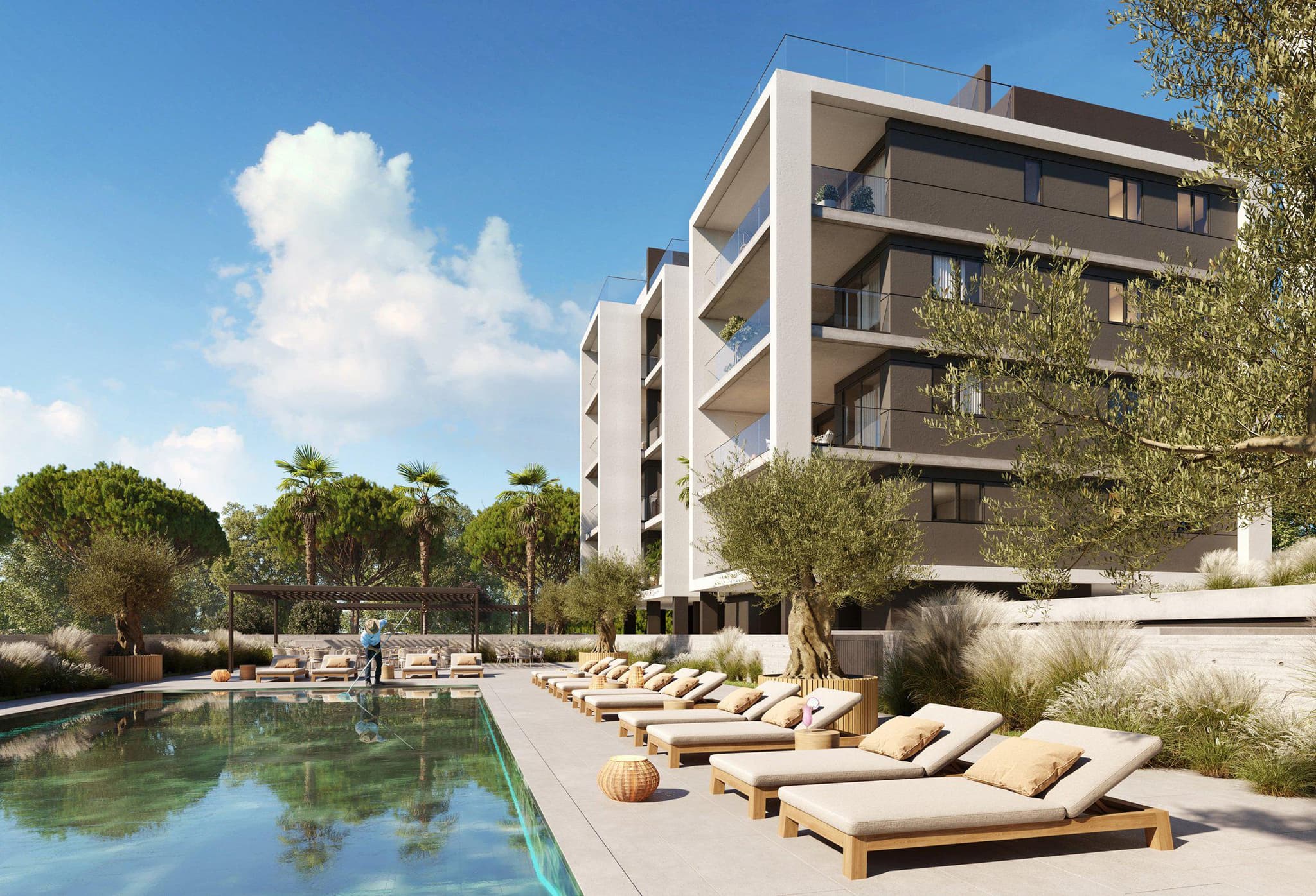Modern residence with a swimming pool at 900 meters from beaches, Limassol